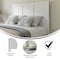 Flash Furniture Full White Wooden 3 Panel Adjustable Headboard MG-9708FHB-F-WHT-GG - alternate 2